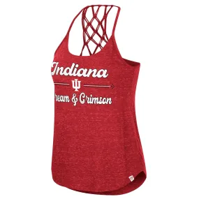 Ladies Indiana Hoosiers Macrame Tank Top